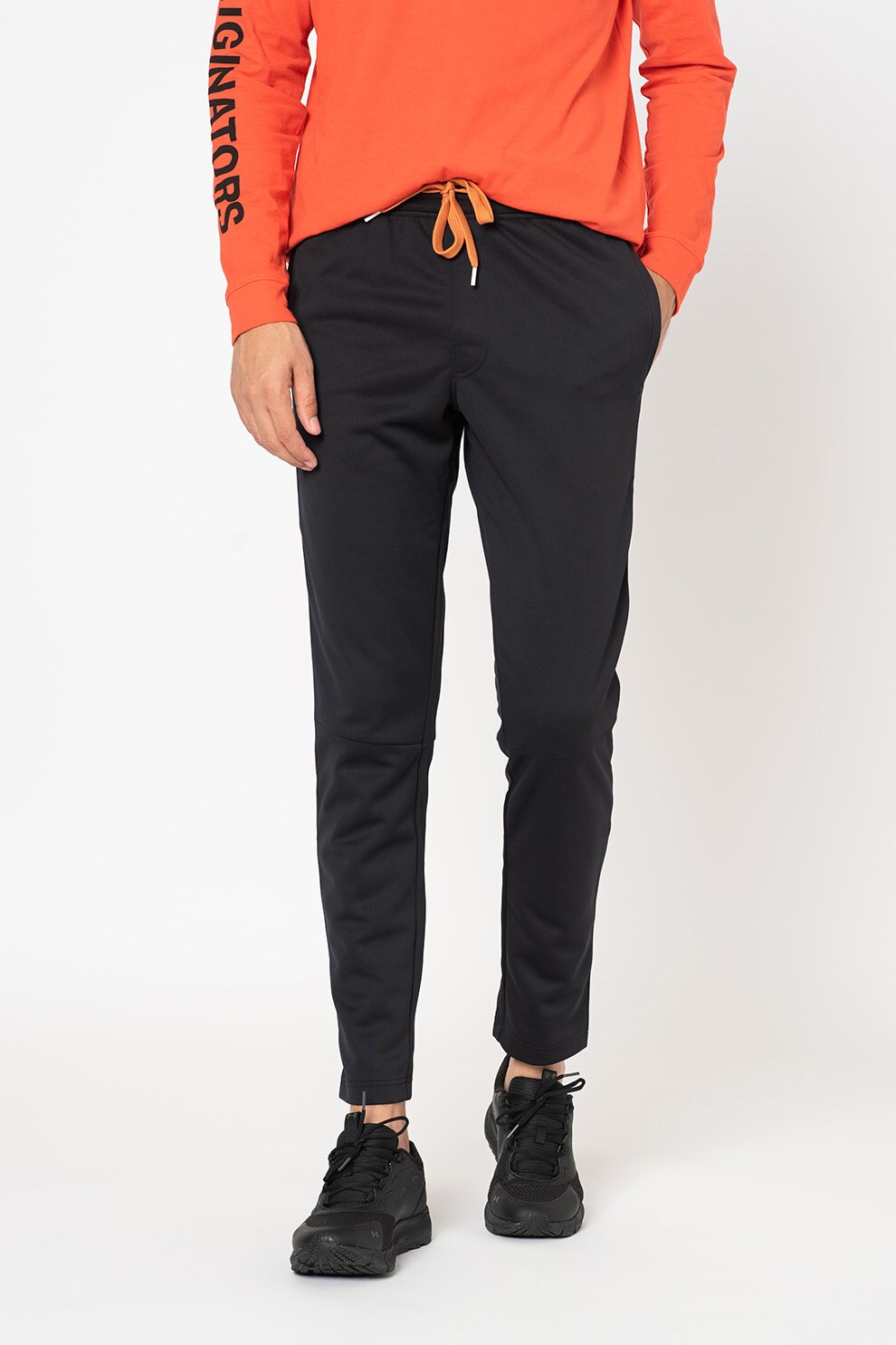 Under Armour, Pantaloni pentru fitness Arena Recovery, Negru/Oranj stins