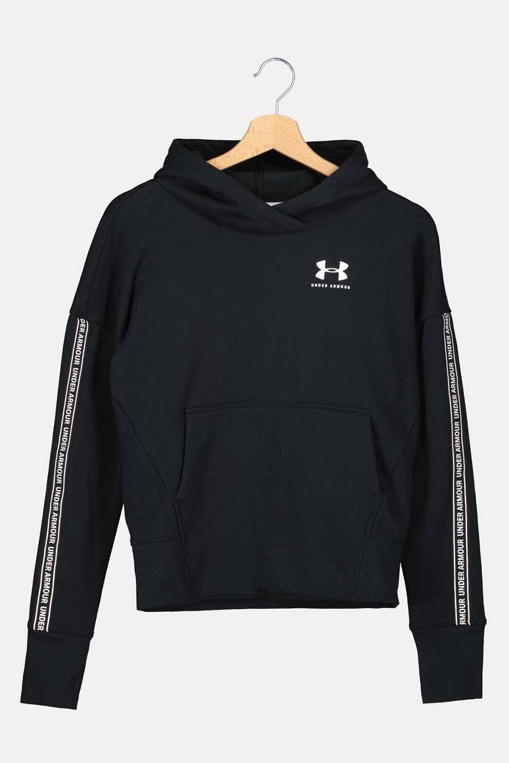 Under Armour, Hanorac cu maneci cazute Sportstyle, Negru