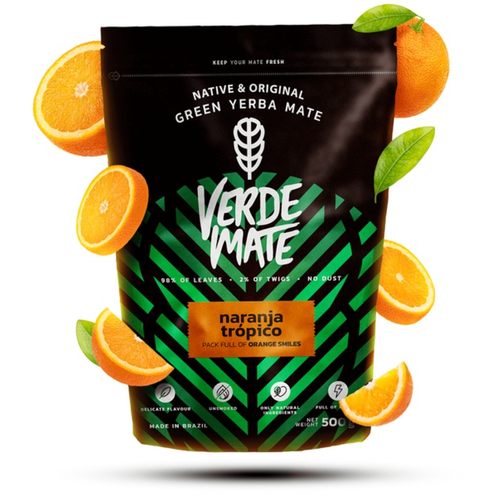 Ceai Yerba Mate, Verde Mate Green Naranja Tropico, Fructe, 0.5 kg