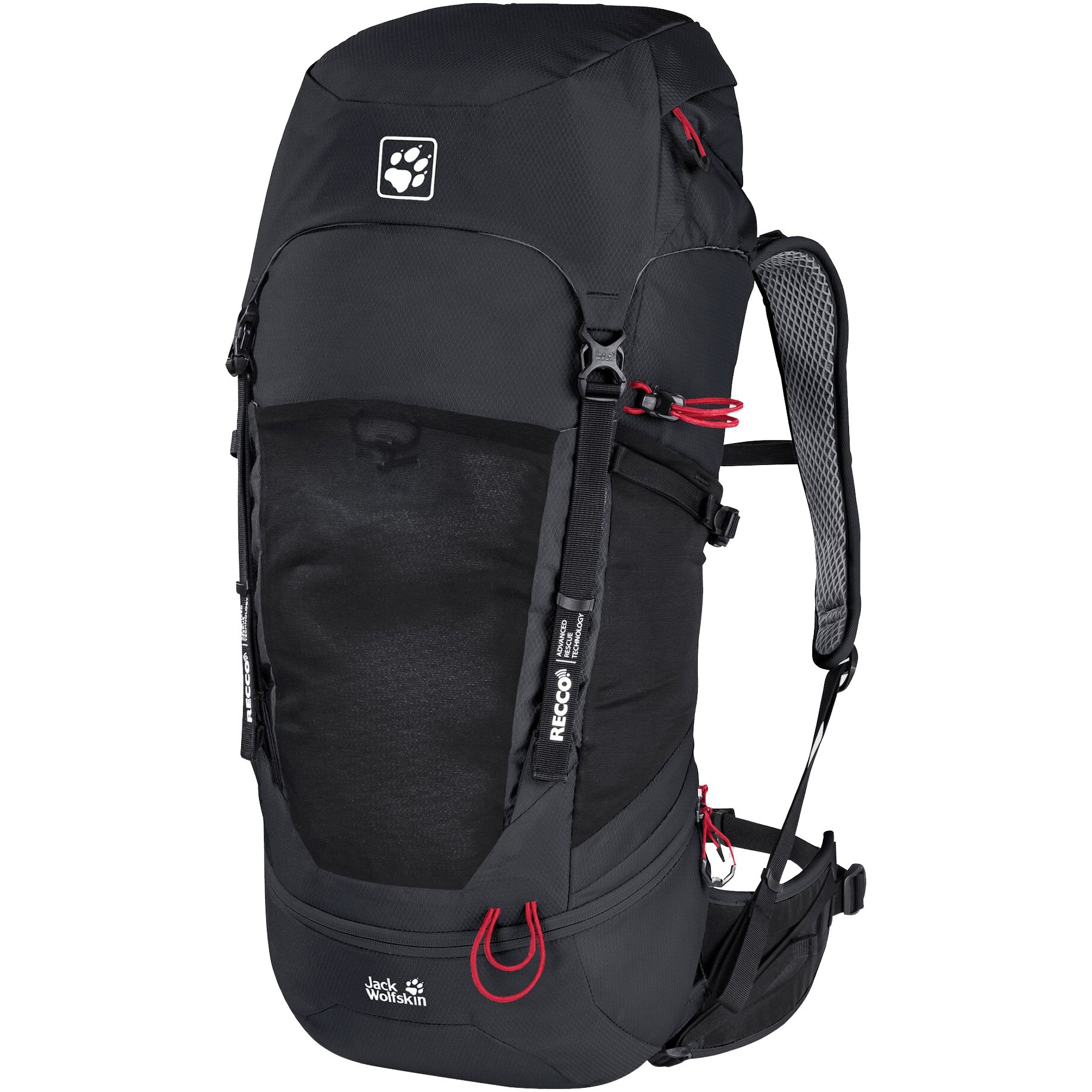 Rucsac drumetie Jack Wolfskin Kalari Trail 36 Pack Recco Unisex, Black, One size