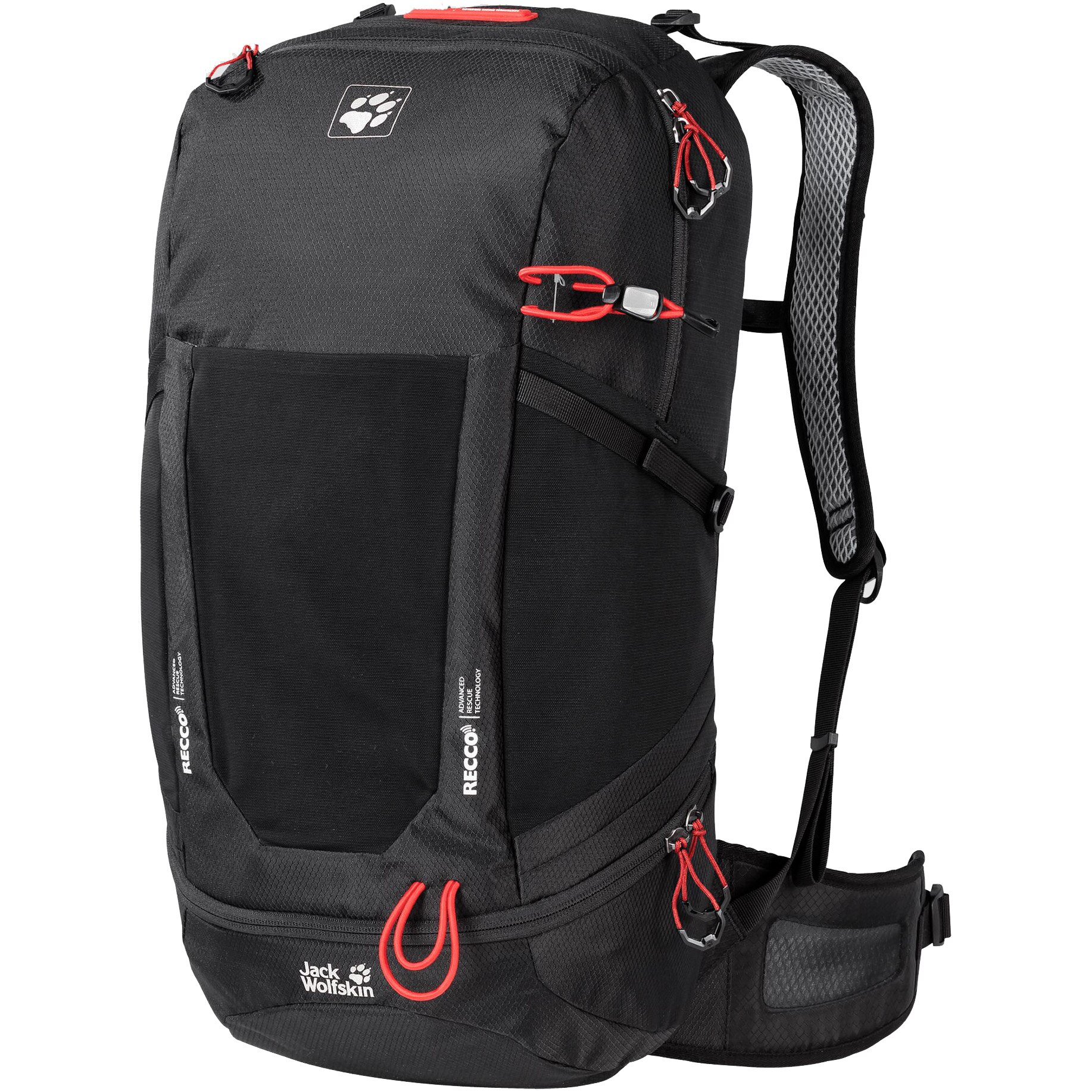 Rucsac drumetie Jack Wolfskin Kingston 30 Pack Recco Unisex, Black, One size