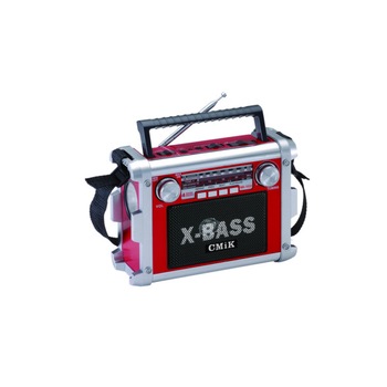 Radio Portabil cu Baterie Reincarcabila, Intrare USB si Card SD/TF, AC 220V/50Hz, Benzi Tuner AM / FM / SW, Antena Atasata, Culoare Rosu Radio Portabil cu Baterie Reincarcabila, Intrare USB si Card SD/TF, AC 220V/50Hz, Benzi Tuner AM / FM / SW, Antena Atasata, Culoare Rosu