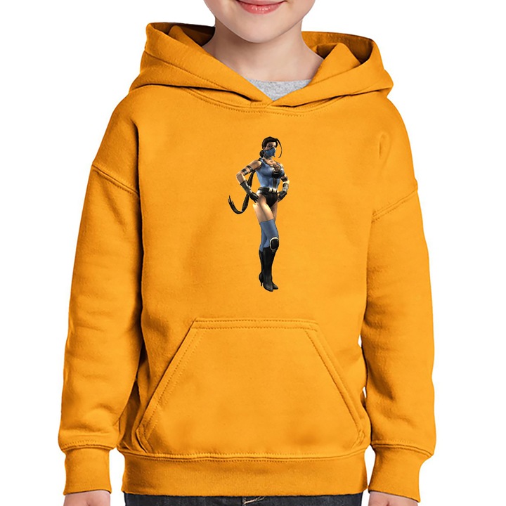 Hanorac copii Mortal Kombat Kitana Sonia Blue Girl Gift, Portocaliu
