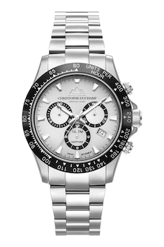 Christophe Duchamp, Ceas quartz cu bratara de otel inoxidabil, Argintiu Christophe Duchamp, Ceas quartz cu bratara de otel inoxidabil, Argintiu