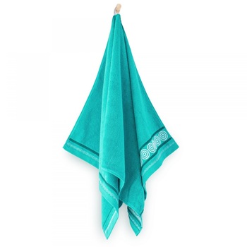 Prosop de baie 1, RONDO 2 Zwoltex, 70x140 Turcoaz Prosop de baie 1, RONDO 2 Zwoltex, 70x140 Turcoaz