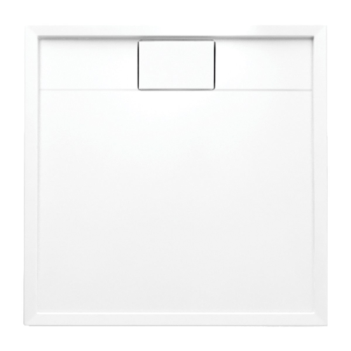 Cadita dus OMNIRES BROOKLIN, inaltime 5 cm, Alb lucios, acril sanitar, dimensiune 90 x 90