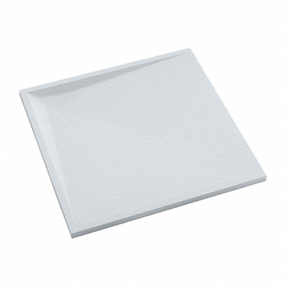 Cadita dus OMNIRES STONE, compozit mineral, inaltime 3 cm, Alb mat, dimensiune 80x80 cm