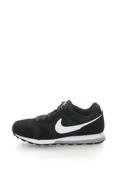 Nike, Pantofi sport de piele si material textil, MD Runner 2, Negru Nike, Pantofi sport de piele si material textil, MD Runner 2, Negru