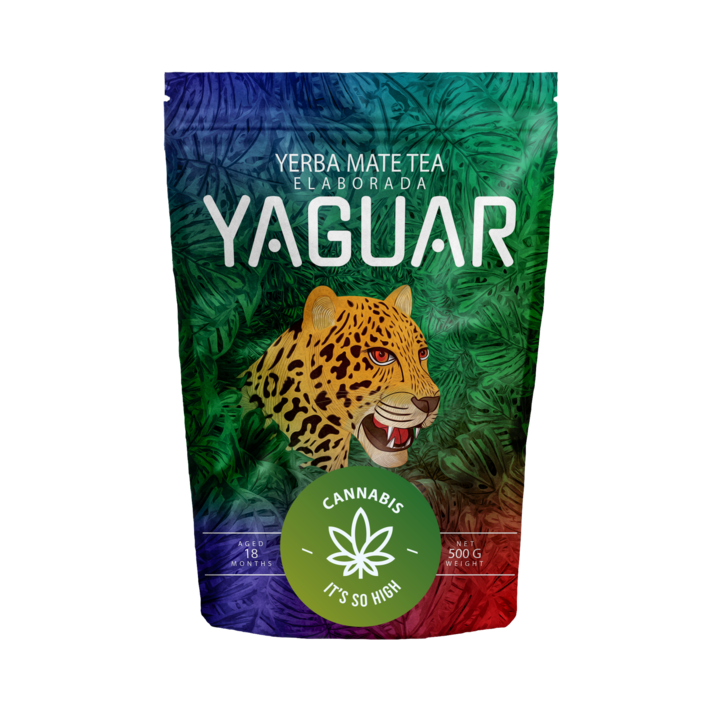 Yerba Mate Tea, Yaguar, Cannabis, Gyógynövény, Energizál, Brazíliából 500g