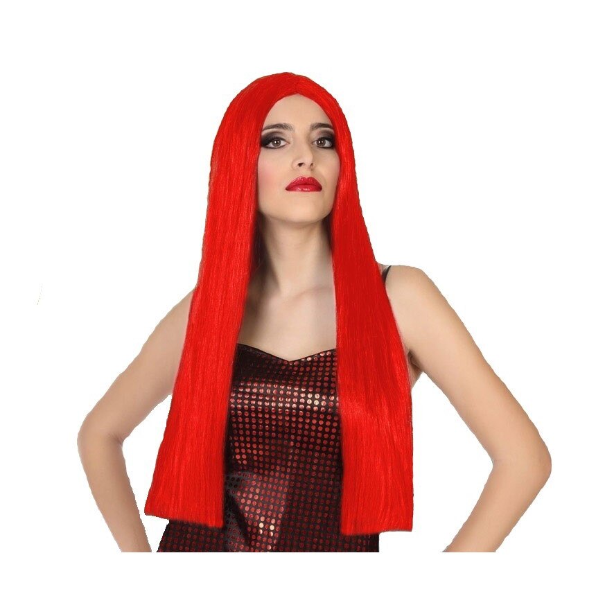 Peruca petrecere lunga rosie