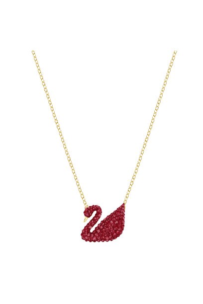 Colier dama cu pandantiv, Swarovski, 5465400, Pietre semipretioase, Auriu/Rosu