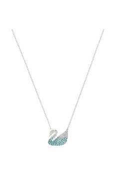 Colier dama cu pandantiv, Swarovski, 5512095, Pietre semipretioase, Argintiu/Albastru Colier dama cu pandantiv, Swarovski, 5512095, Pietre semipretioase, Argintiu/Albastru