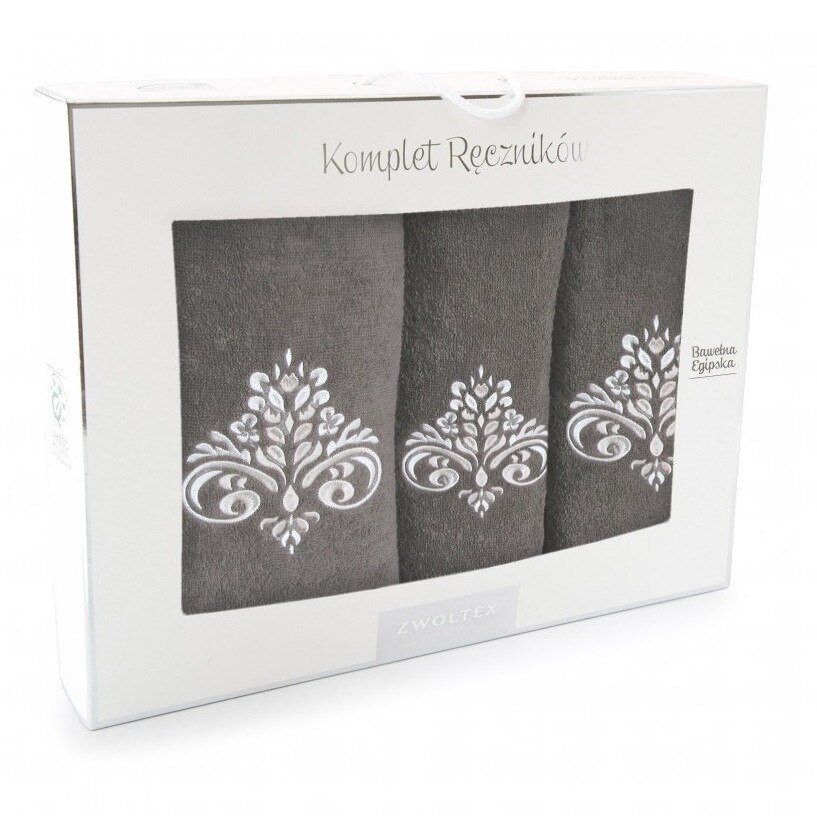 Set de prosoape 3 bucati, Zwoltex, Model Sultan, Taupe