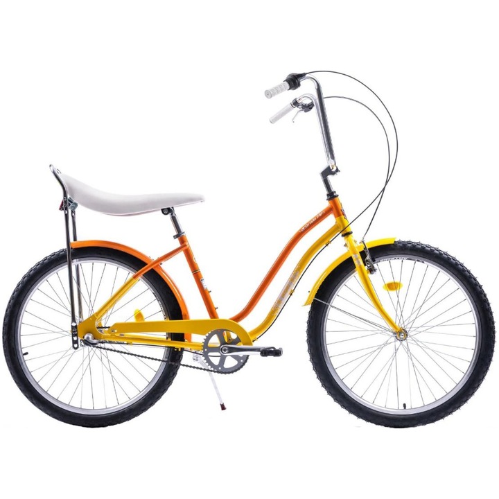 Велосипед Pegas Strada 2, Алуминиева рамка, 3 скорости, Жълт