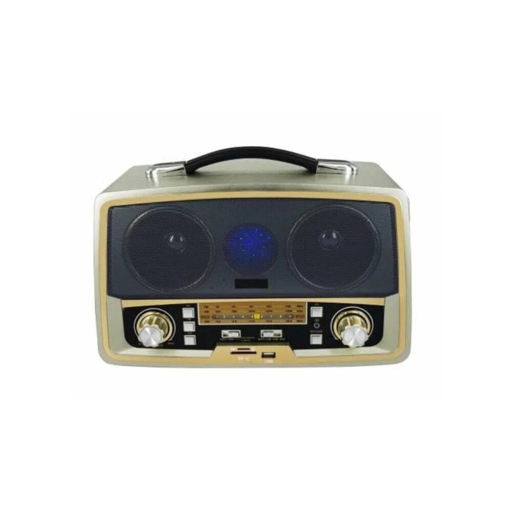 Radio Portabil Retro MD-1701BT, Acumulator Incorporat, Bluetooth, AUX, USB, TF Card, FM/AM/SW, Bej