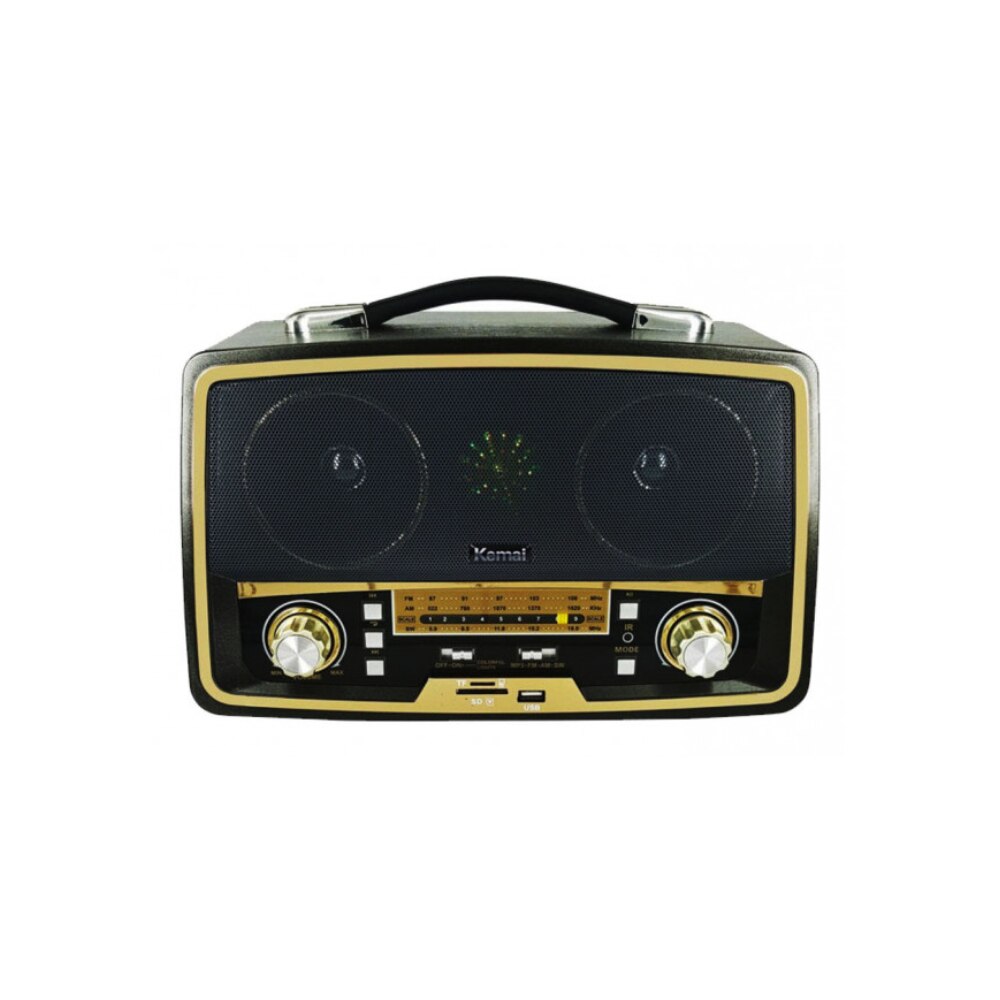 Radio Portabil Retro MD-1701BT, Acumulator Incorporat, Bluetooth, AUX, USB, TF Card, FM/AM/SW, Maro