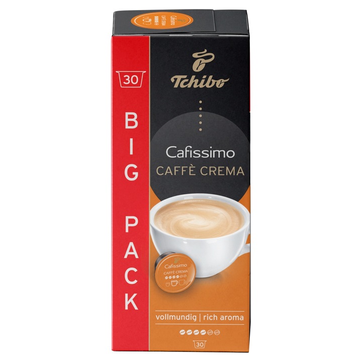 Tchibo Cafissimo Caffè Crema Rich Aroma kávékapszula, 30 db, 228 g