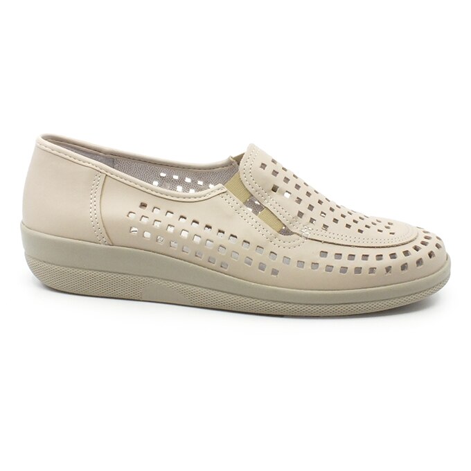 Pantofi dama, ACO, piele, crem, Crem