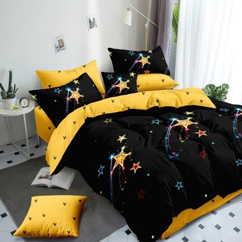 Set Lenjerie de pat dublu, finet, 6 piese, 220x240 cm Ralex Pucioasa, Stelute (FN182) Set Lenjerie de pat dublu, finet, 6 piese, 220x240 cm Ralex Pucioasa, Stelute (FN182)