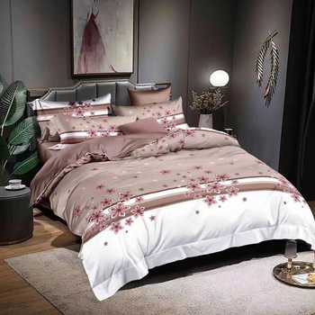 Set Lenjerie de pat dublu finet 6 piese cu Pilota 200 x 220 cm si 2 perne, Ralex Pucioasa, PFN171 - Floricele Set Lenjerie de pat dublu finet 6 piese cu Pilota 200 x 220 cm si 2 perne, Ralex Pucioasa, PFN171 - Floricele