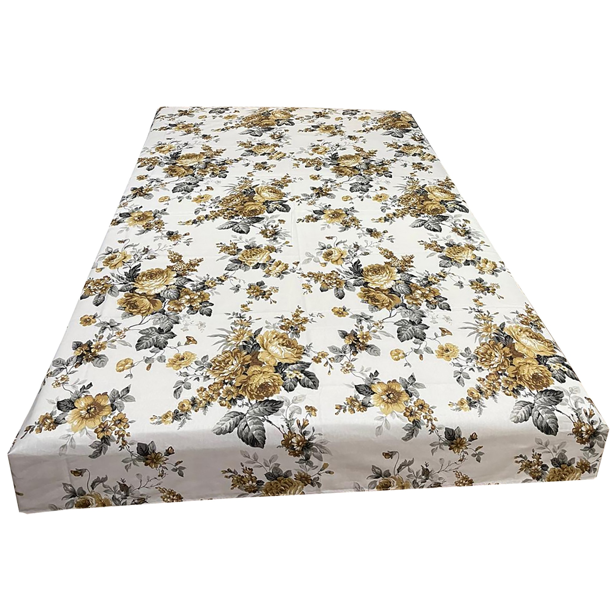 Cearceaf gri/bej 140x215cm pentru pat single, pentru saltea de 90 cm, 