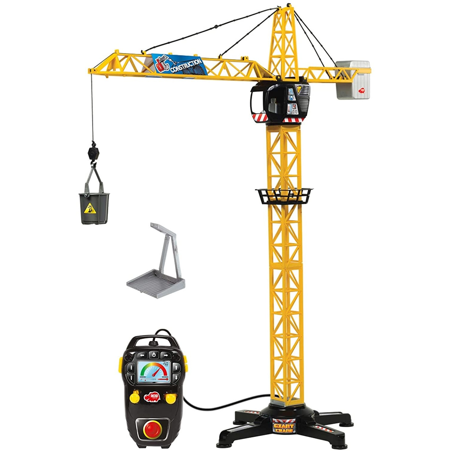 Macara Dickie Toys Gigant ,cu telecomanda si accesorii, 100 cm inaltime