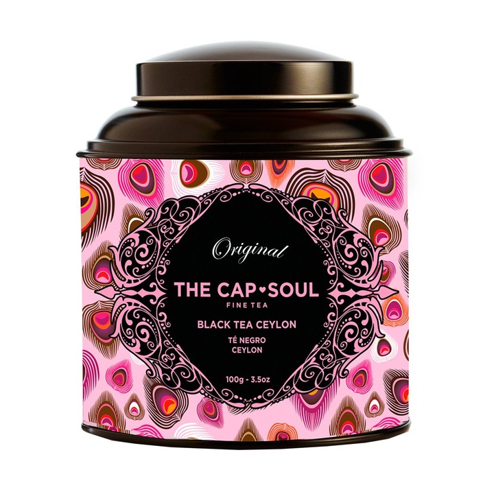 Ceai negru The Cap Soul, Black Tea Ceylon, 100 g, tip infuzie, din plante, energizant, antioxidant, ingrediente naturale 100%