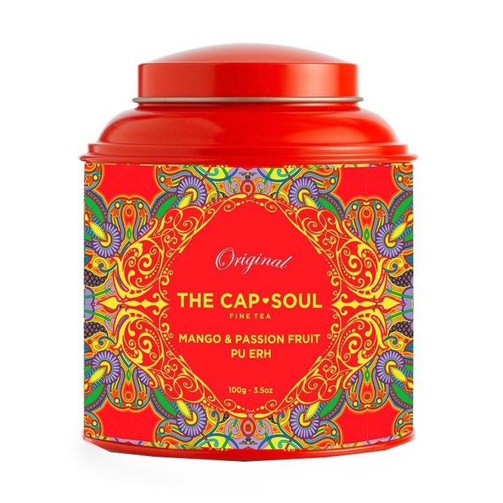 Ceai The Cap Soul, Mango & Passion Fruit, 100 g, tip infuzie, fructat, aroma de mango, fructul pasiunii, aromat, ingrediente naturale 100%