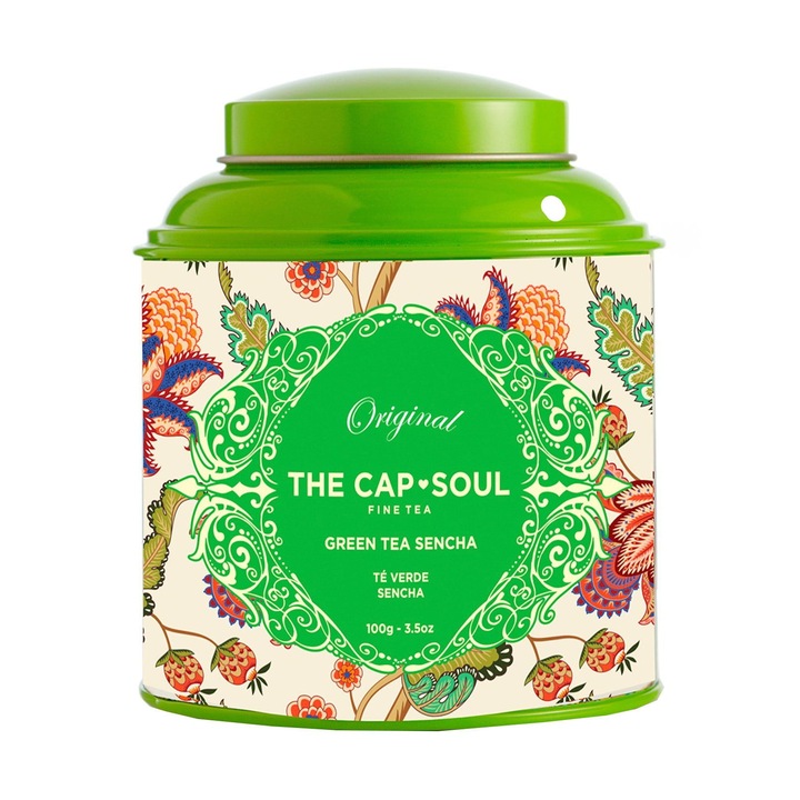 Зелен чай The Cap Soul, Green Tea Sencha, 100 g, тип запарка, богат на витамини и минерали, ароматен, естествен енергизатор, антиоксидант, 100% натурални съставки
