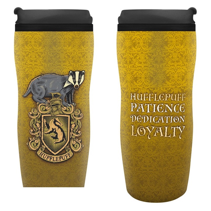 HARRY POTTER - utazó bögre "Hugrabug"