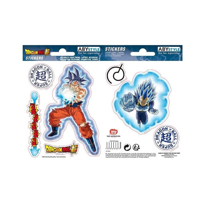 Dragon Ball Super matricák - 16 x 11 cm - Goku &; Vegeta