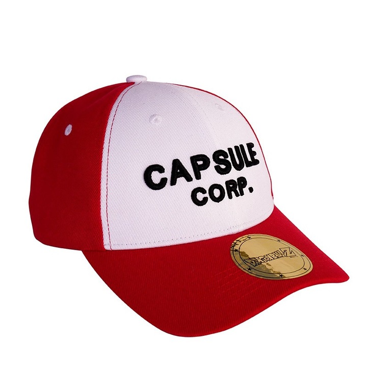 Sapca Dragon Ball, Capsule Corp, Red & White