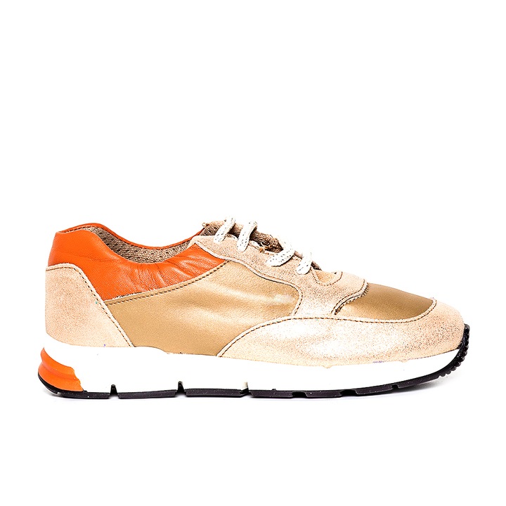 Pantofi casual pentru copii din piele, PJ Shoes, Bej