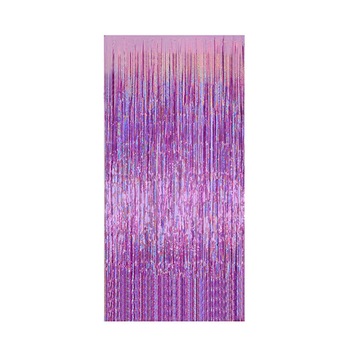 Perdea decorativa din folie metalizata , mov deschis , 2m x 1m Perdea decorativa din folie metalizata , mov deschis , 2m x 1m