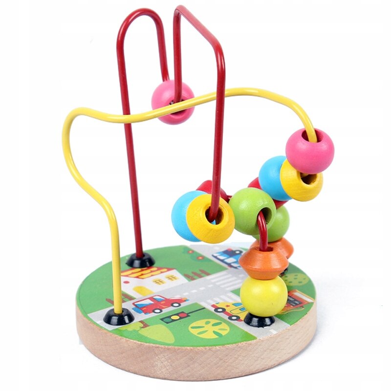 Jucarie interactiva, Labirint, Lemn, Multicolor