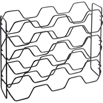 Suport, stativ pentru 15 sticle de vin, Hexagon 15 Lava, finisaj negru, 43x12x34 cm Suport, stativ pentru 15 sticle de vin, Hexagon 15 Lava, finisaj negru, 43x12x34 cm