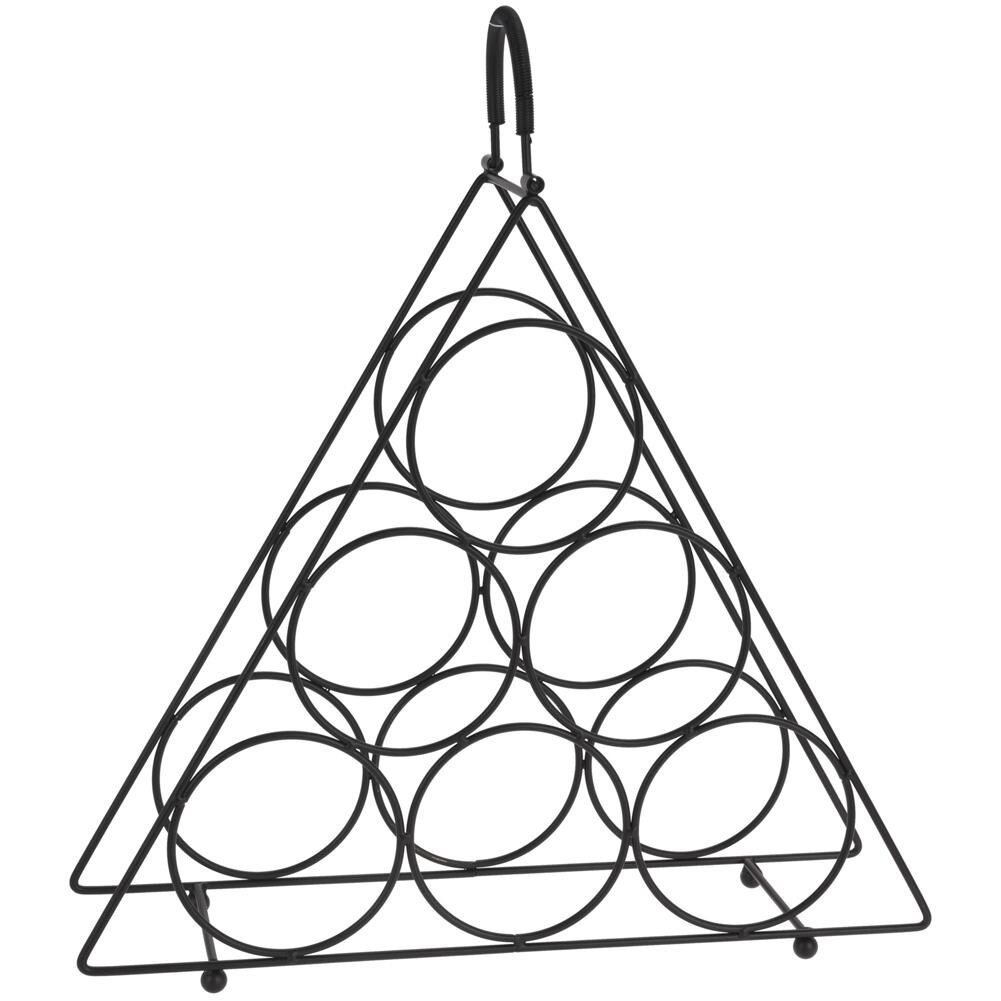 Raft metalic, negru, pentru VIN, raft, dulap, raft pentru sticle de vin - 6 sticle