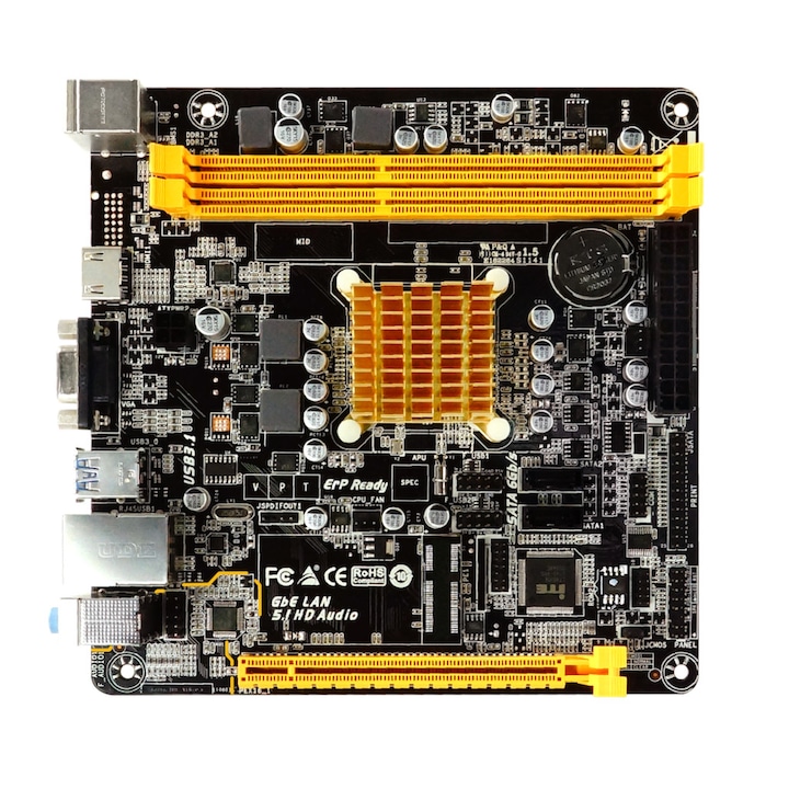 Placa de baza Biostar A68N-2100E , Mini ITX , AMD SoC , Sloturi 2 , DDR3