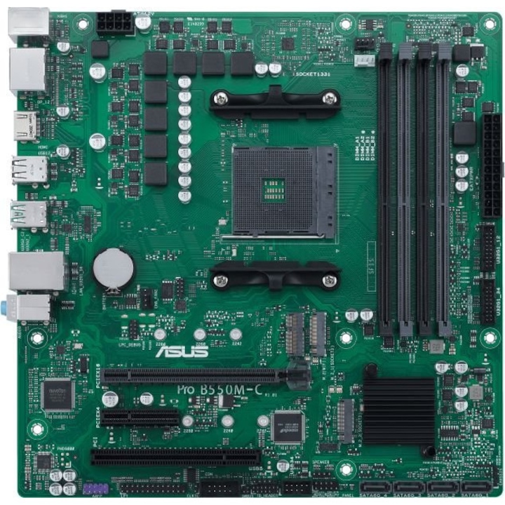 Placa de baza Asus PRO B550M-C/CSM, AMD B550, Micro ATX, DDR4
