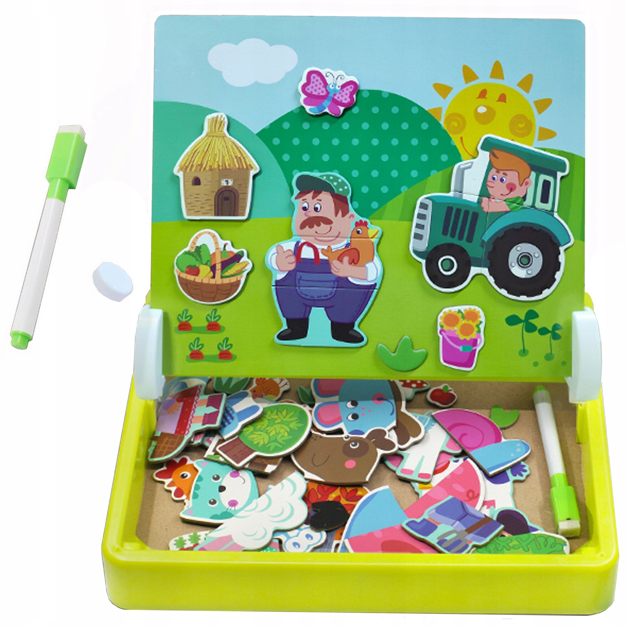 Set educational, Multifunctional, Magnetic, Ferma, Multicolor