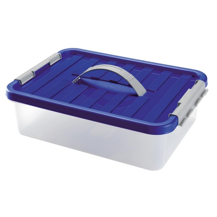 Heidrun Clipbox Cutie depozitare 9,0L 40x29x11cm cu maner, Cu capac
