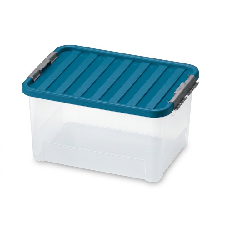 Heidrun Clipbox átlátszó tárolódoboz 25L clippes