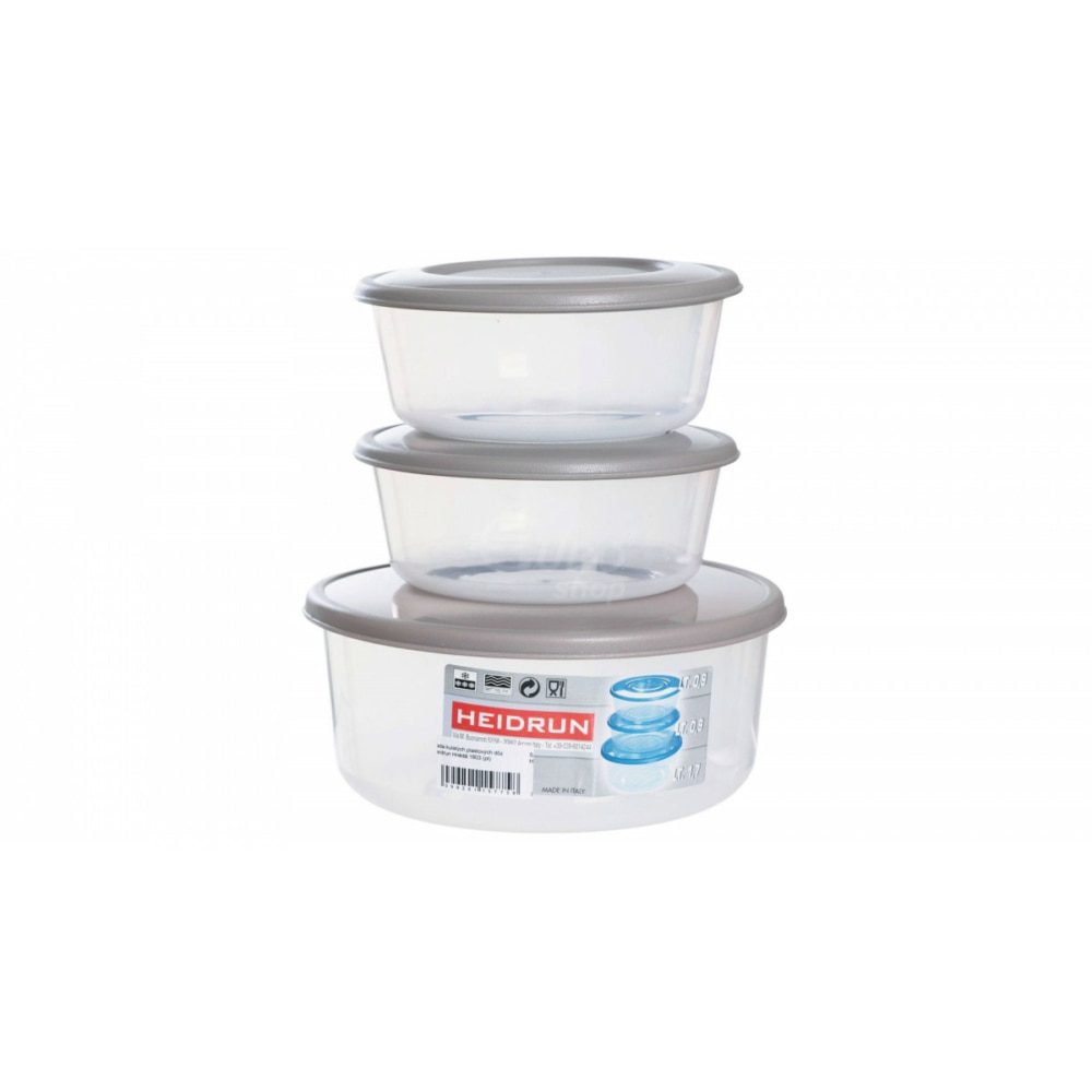 Heidrun Set 3 Scatole Frigo Quadrate – Contenitori Per Alimenti Lavabili In Lavastoviglie E Microonde - 5