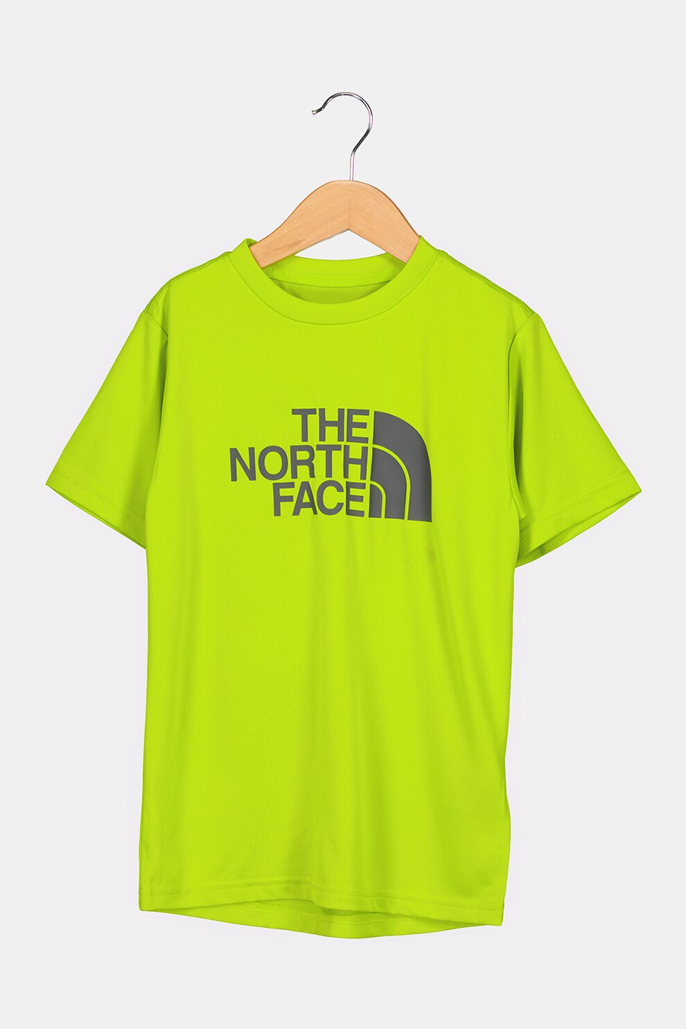 The North Face, Tricou cu decolteu la baza gatului si logo Reaxion, Verde neon, 122-136 CM