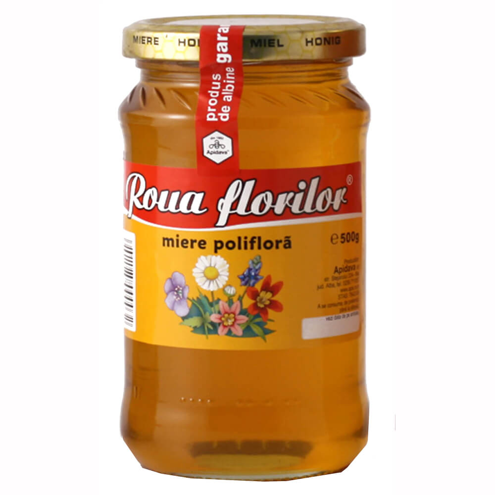 Miere Poliflora Apidava Roua Florilor 500g