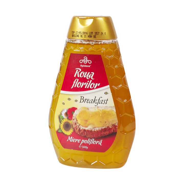 Méz, Poliflora Apidava Roa Florilor 500g, Palack