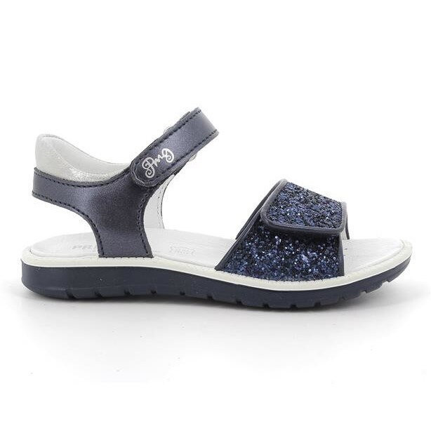 Sandale, Primigi, perna cu aer care amortizeaza socurile, accesorizate cu paiete, bleumarin, 37 EU