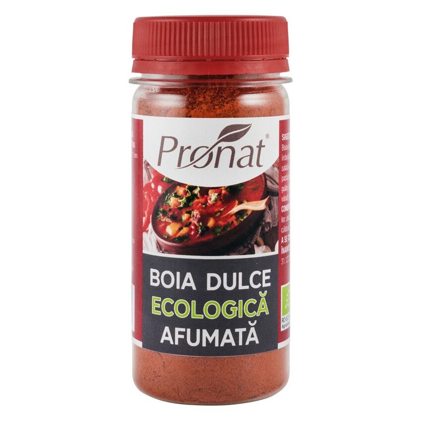 Boia de ardei dulce Bio,afumata,60 g