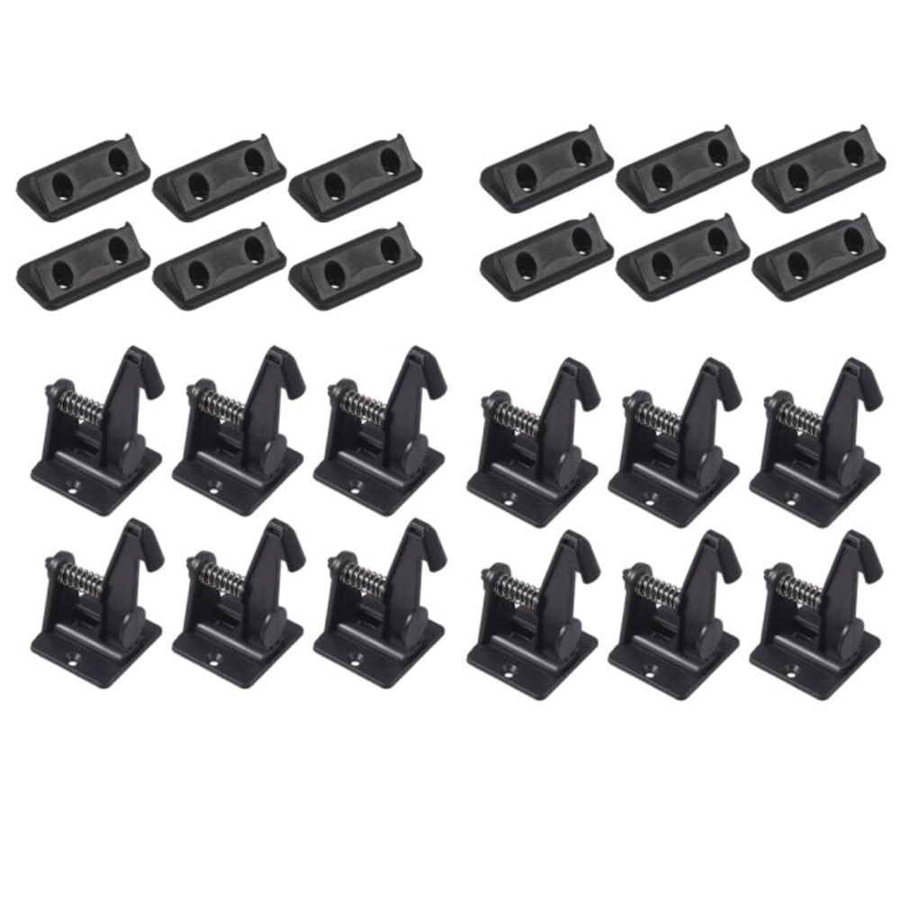 Set 12 sigurante pentru sertare, cu banda adeziva, Negre- Phuture