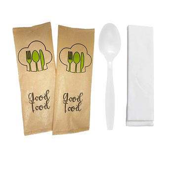 Set tacamuri de unica folosinta PALS (Lingurita alba, Servetel Alb 25/33) 100 buc/ bax Set tacamuri de unica folosinta PALS (Lingurita alba, Servetel Alb 25/33) 100 buc/ bax